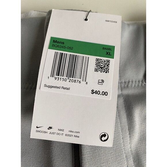 Nike Vapor Select Baseball Pants Men’s Sz XL Gray BQ6435-052 NEW - Picture 4 of 10